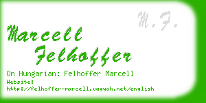 marcell felhoffer business card